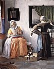 Gabriel Metsu Famous Paintings - Woman Reading a Letter